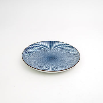 5.5 in Bowl Authentic Japanese Tokusa Blue Stripe Dinnerware