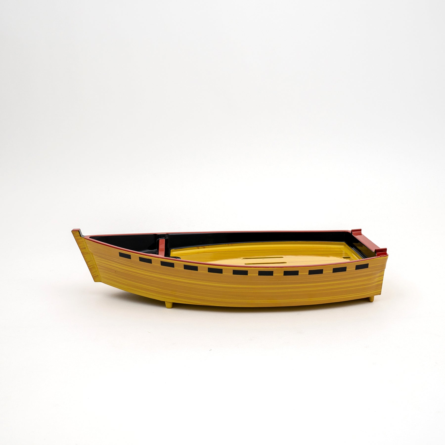 Japanese Plastic Lacquer Sushi Boat Serving Tray – Red, Many Sizes, JapanBargain