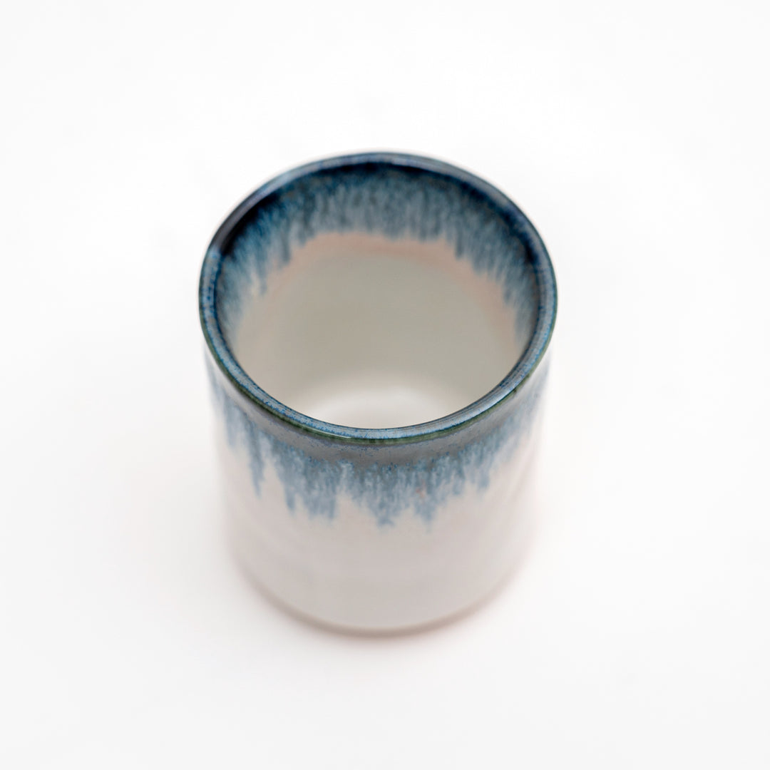 Mino Ware Handmade Blue Haze Japanese Tea Cup