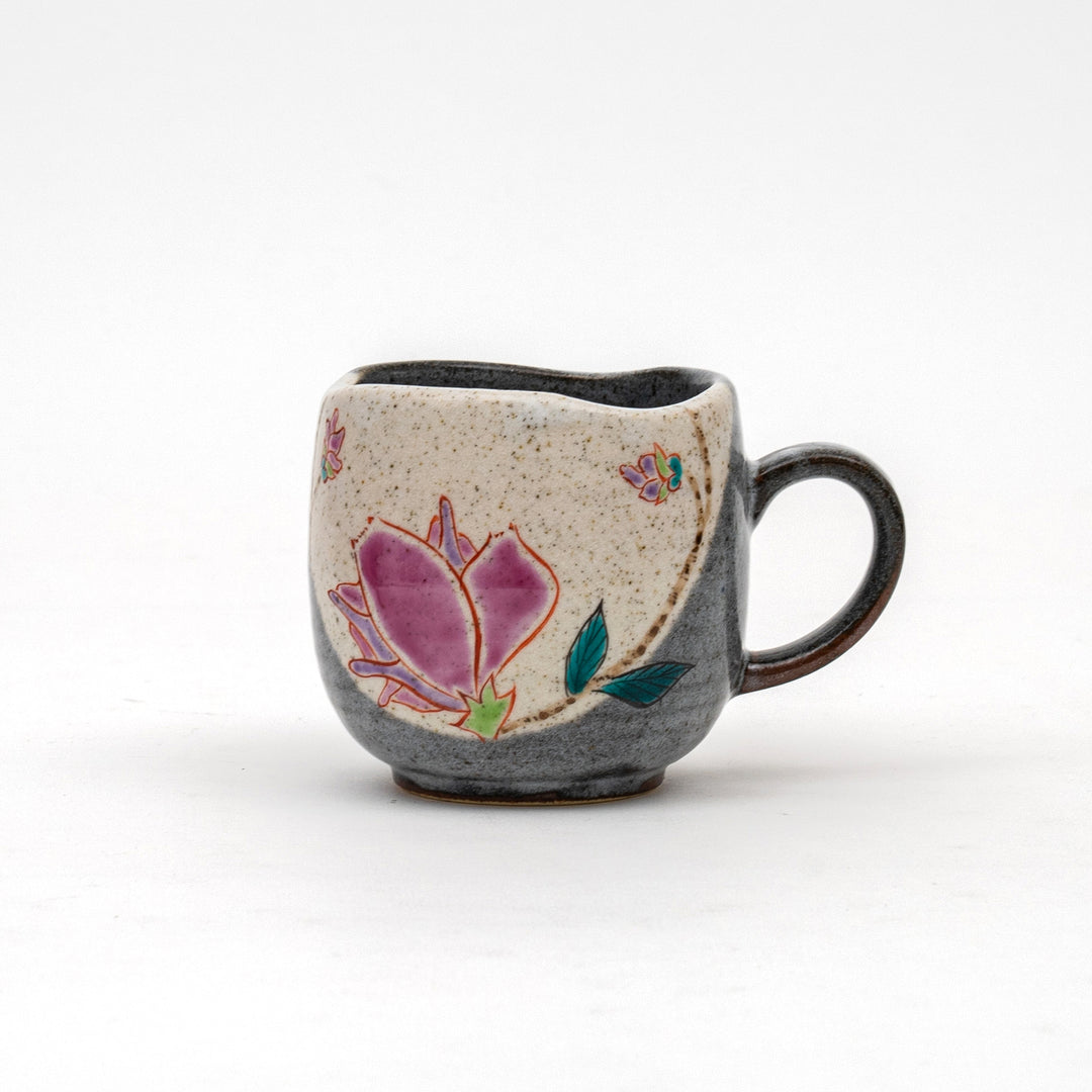 Unique Ceramic Floral Mug Handmade Pottery Mug, Clay Coffee Mug