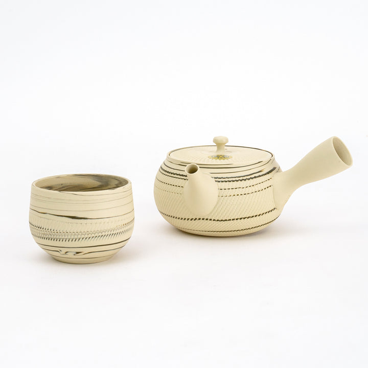 Tokoname Ware Handmade Teapot and Cup 2Pcs Gift Set