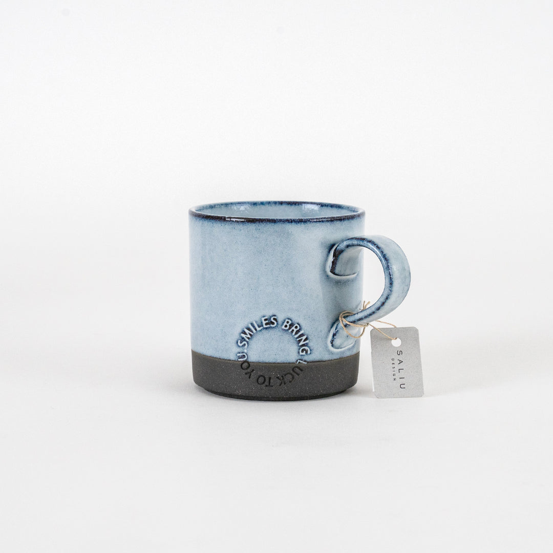 Mino Ware Handmade Coffee Mug - Smiles Bring Luck To You