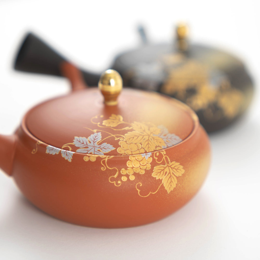 Handmade Tokoname Grapevine Japanese Teapot