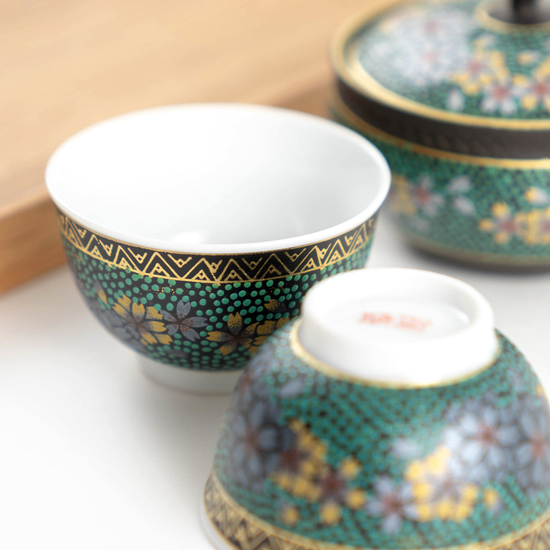 Tokoname x Kutani Handmade Japanese Teapot Kyusu Gift Set