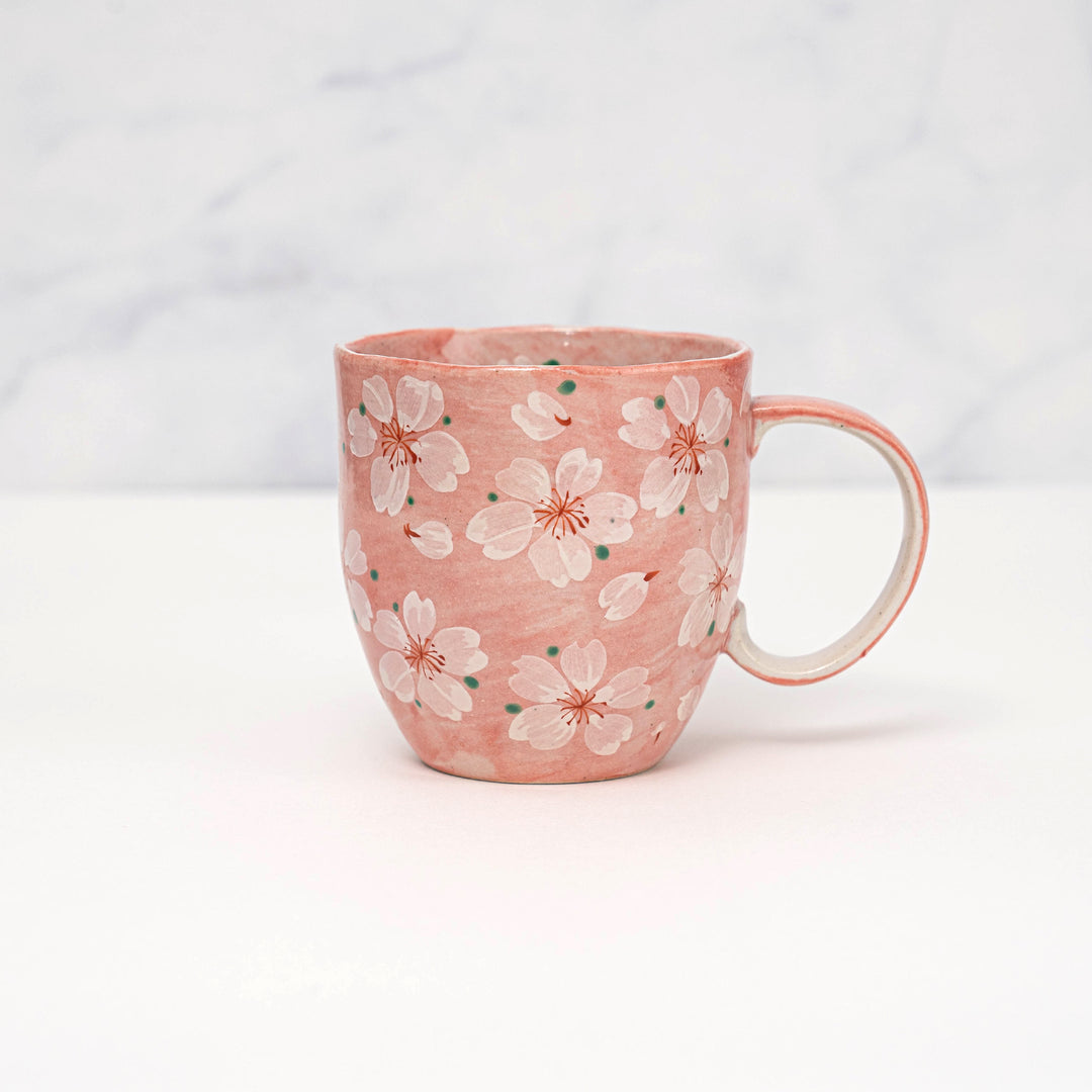 Hand-painted Yayoi-hana Sakura Pink Cherry Blossom Mug