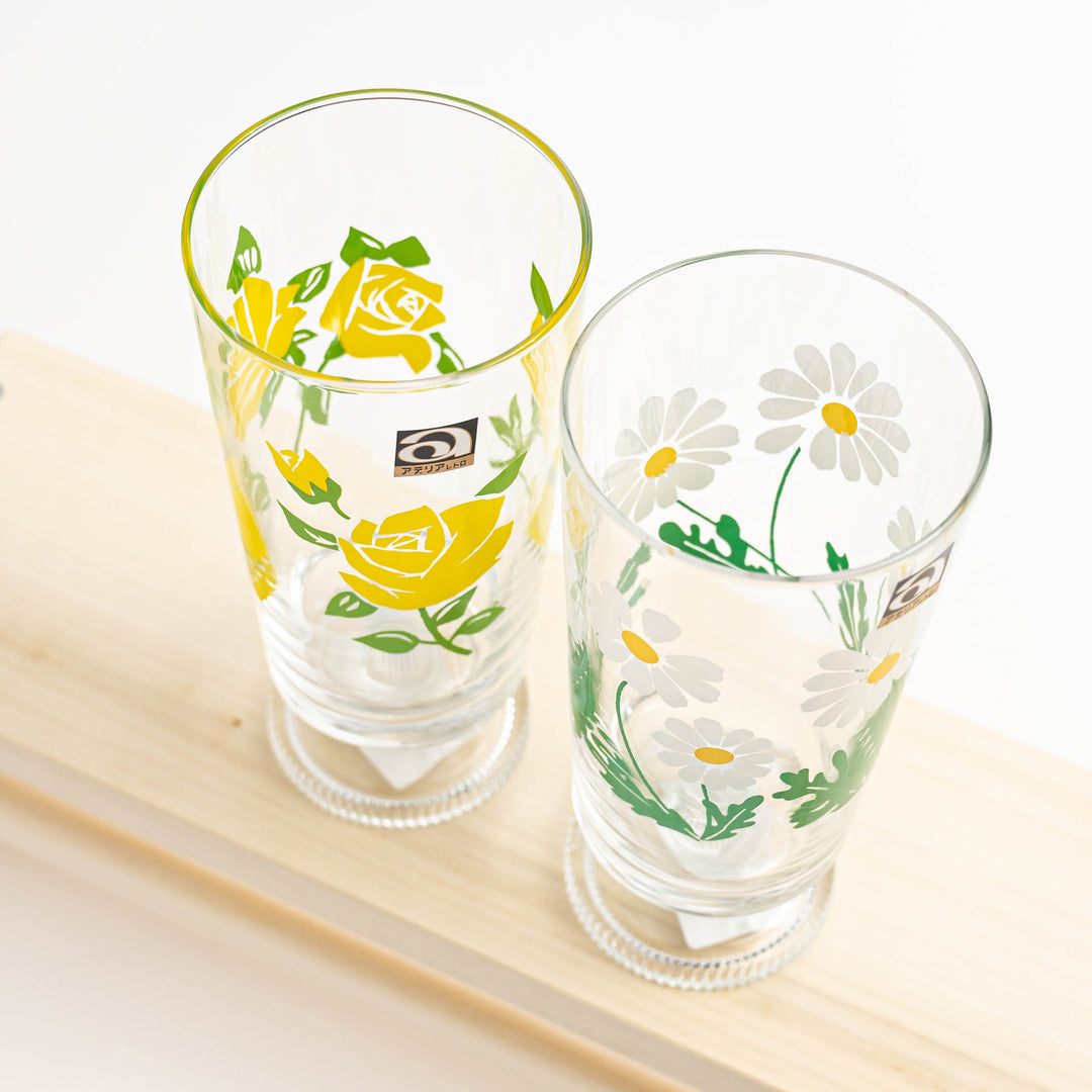 Ishizuka Glass - Aderia Retro Glass Rose/Daisy