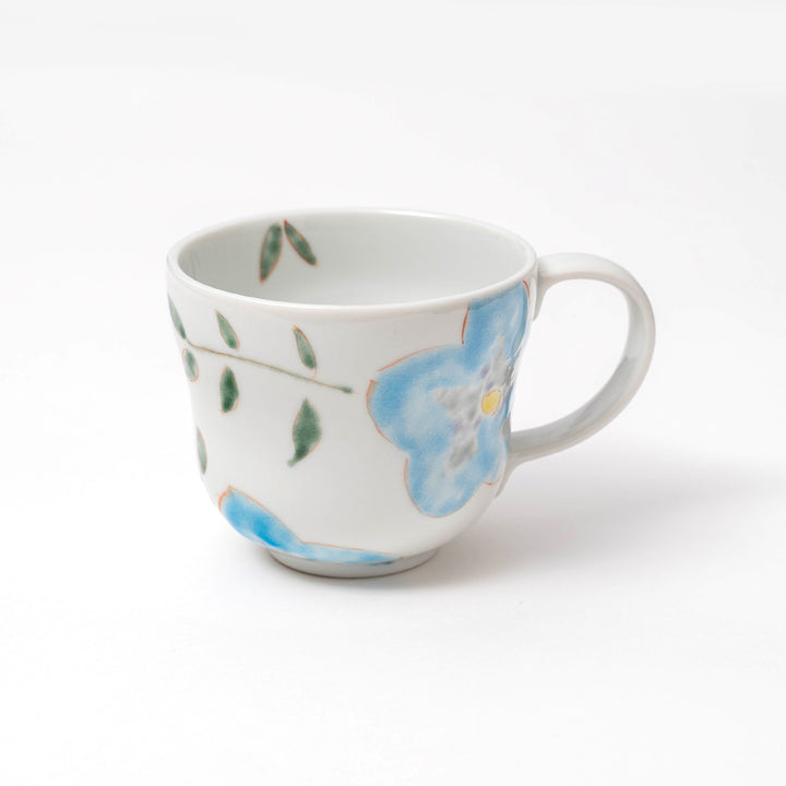 Kutani Warer Handmade Flower Mug by 川合 孝知 Kawai Takatomo 0824