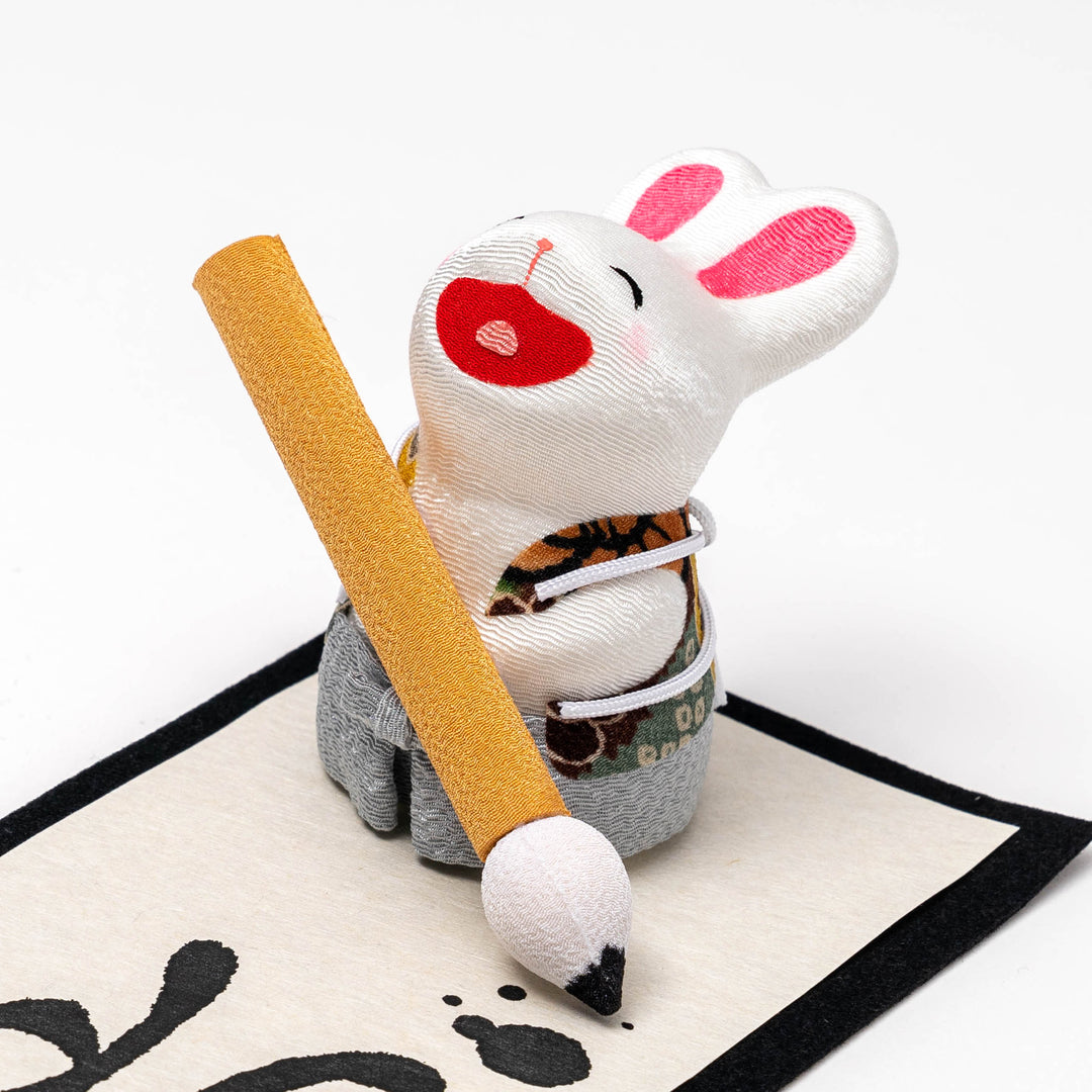 Handcrafted Laughing Rabbit Figure Zodiac Sign Year of Rabbit - R1