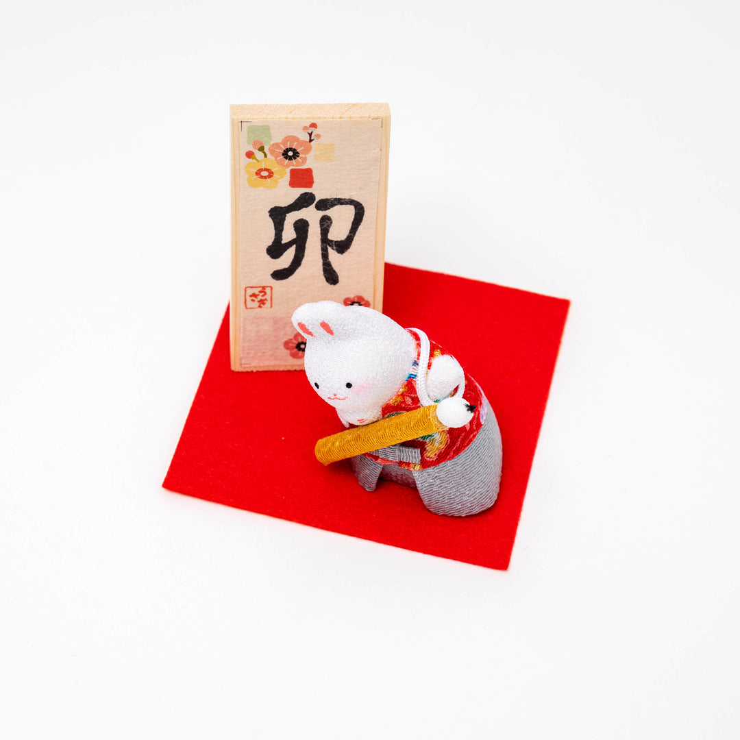 Handcrafted Peeking Rabbit Figure Zodiac Sign Year of Rabbit - R5