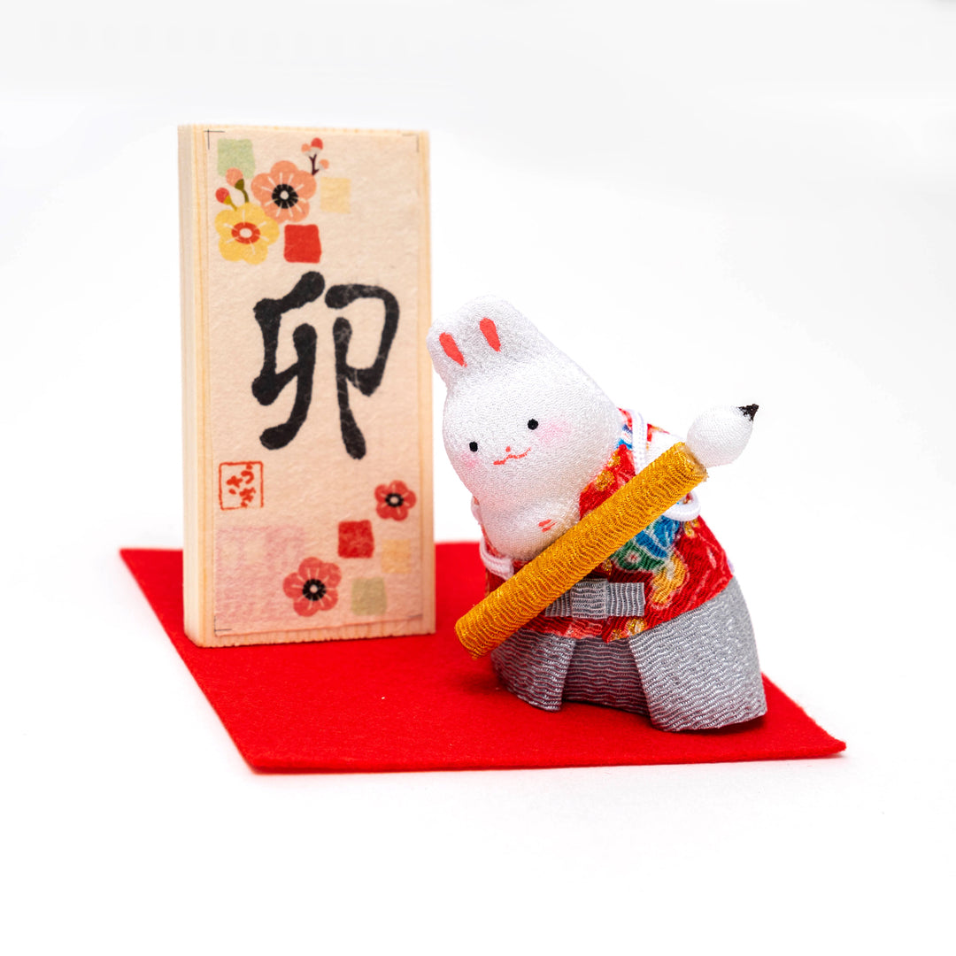 Handcrafted Peeking Rabbit Figure Zodiac Sign Year of Rabbit - R5
