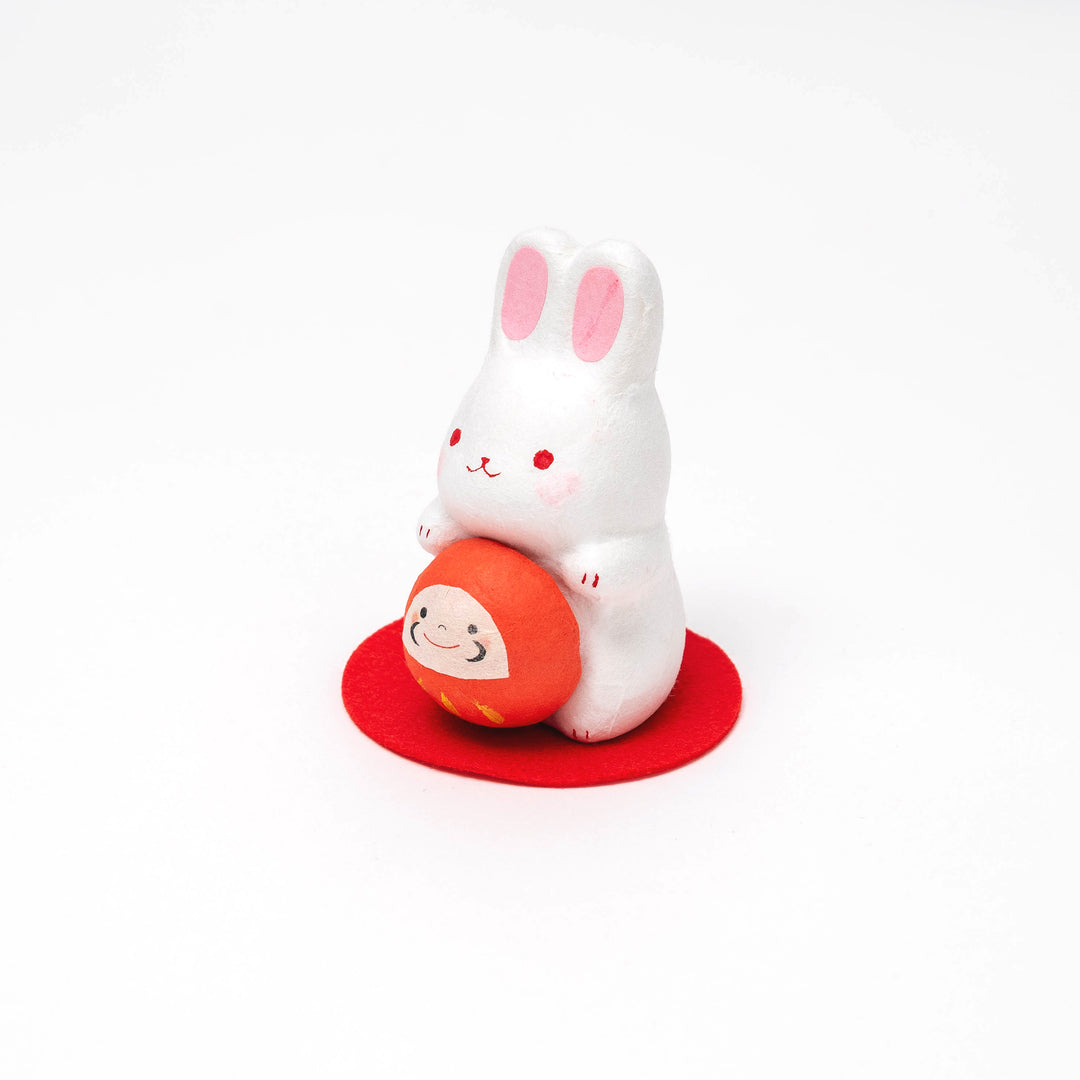 Handcrafted Chigiri Adorable Daruma Rabbit Hug - R264