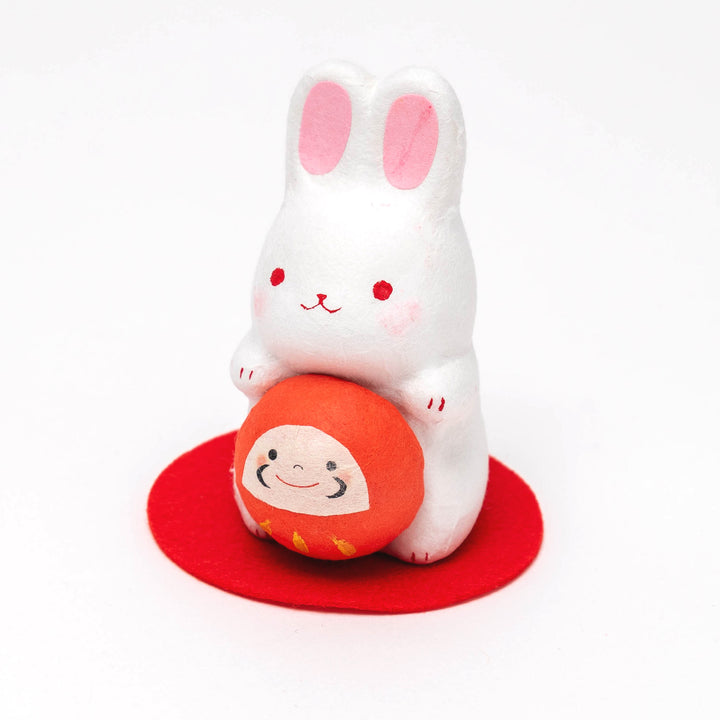 Handcrafted Chigiri Adorable Daruma Rabbit Hug - R264