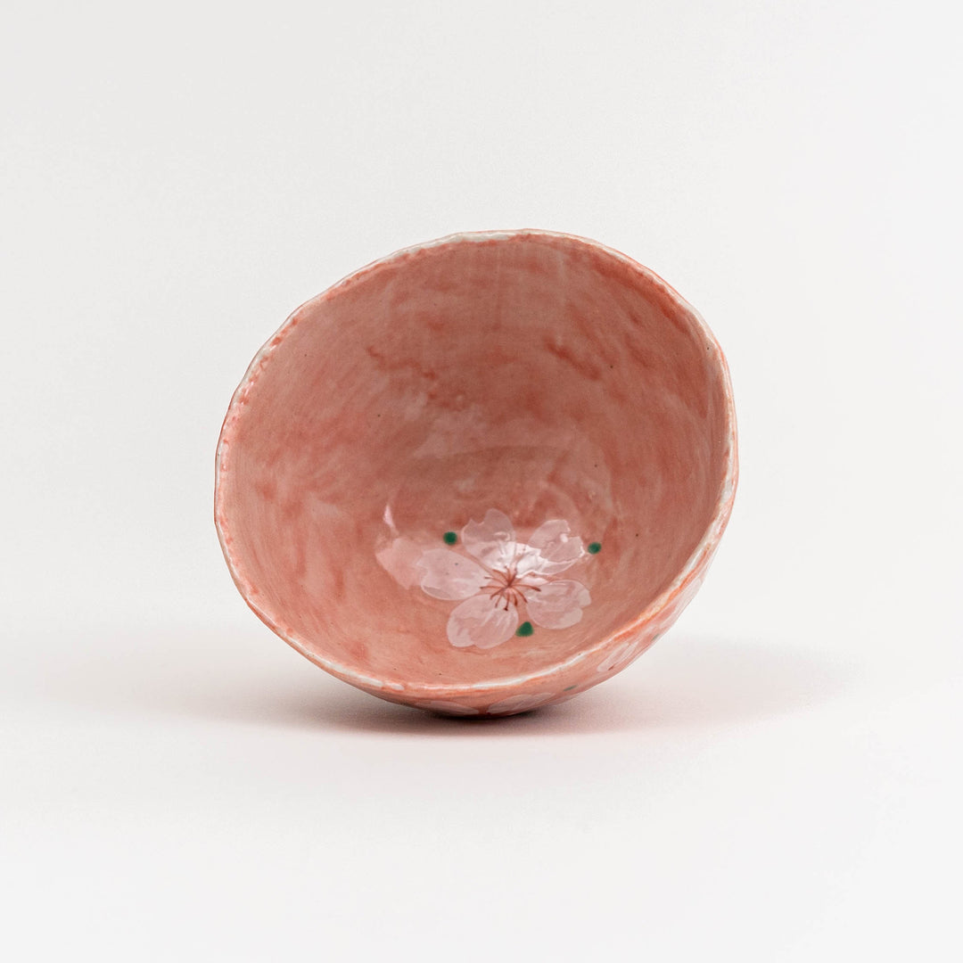 Yayoi-hana Sakura Pink Rice Bowl Tea Bowl - Great Zakka