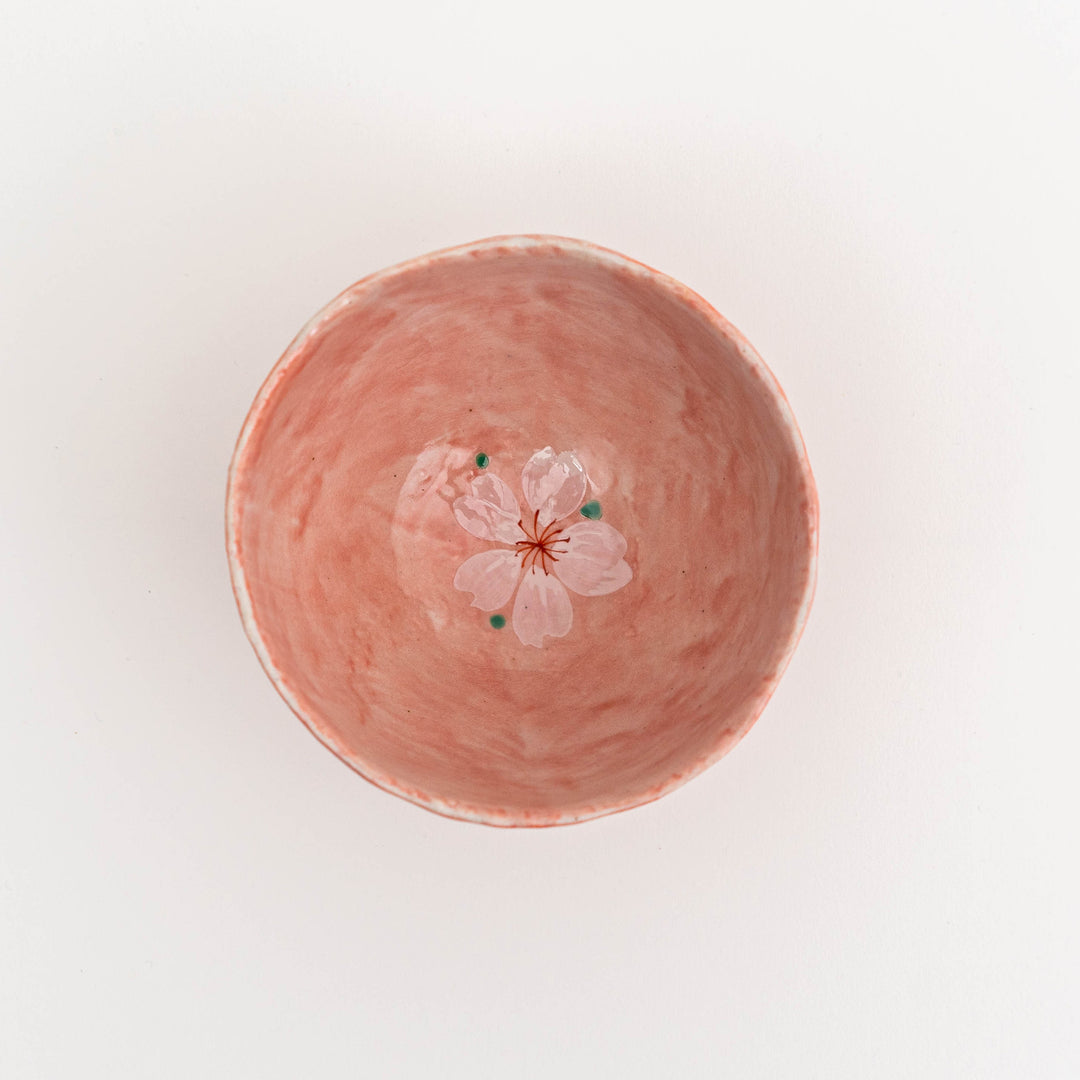 Yayoi-hana Sakura Pink Rice Bowl Tea Bowl - Great Zakka