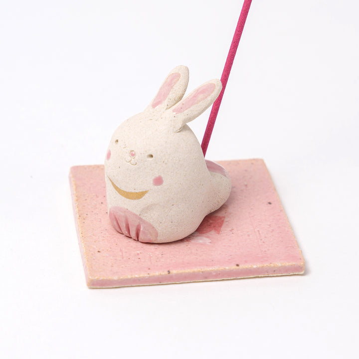 Craftman House - Handmade Pink Cute Rabbit Incense Holder