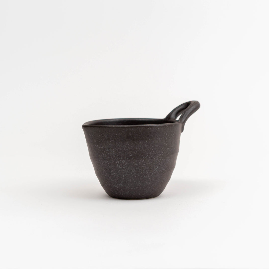 Small Cup with Handle Mino Ware -Black - Great Zakka