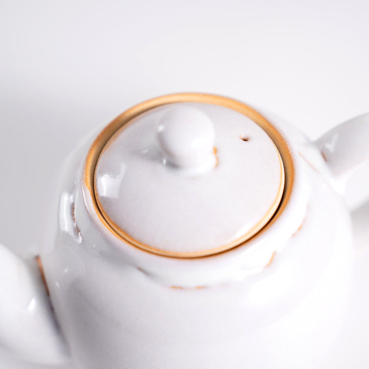Handmade Hagi Ware Shino Glazed Teapot by Master Potter