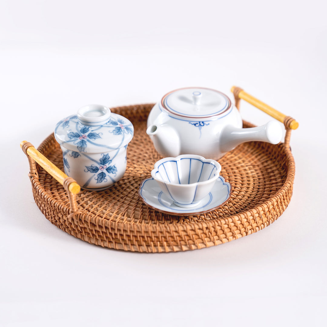 Handmade Arita Yaki Sometsuke Japanese Teapot / Kyusu