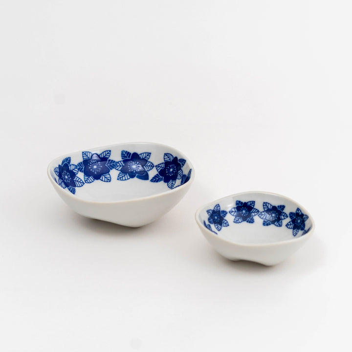 Mino Ware Hand-painted  Blue Flower Small Bowl