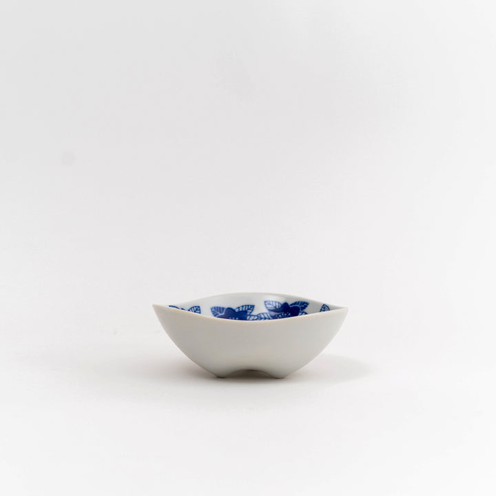 Mino Ware Hand-painted  Blue Flower Small Bowl