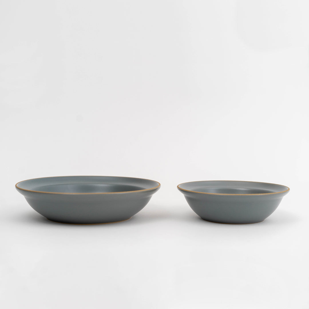 Mino Ware Edge Line Plate - Gray