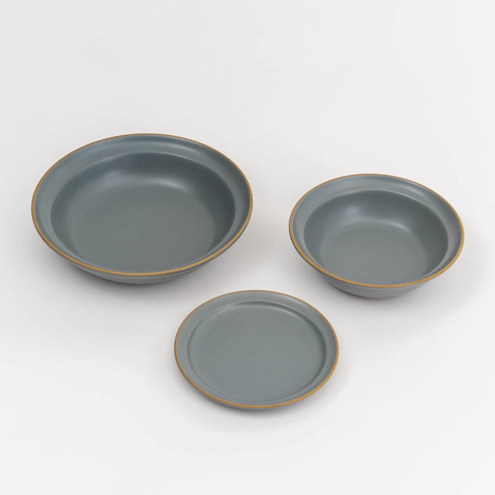 Mino Ware Edge Line Plate - Gray