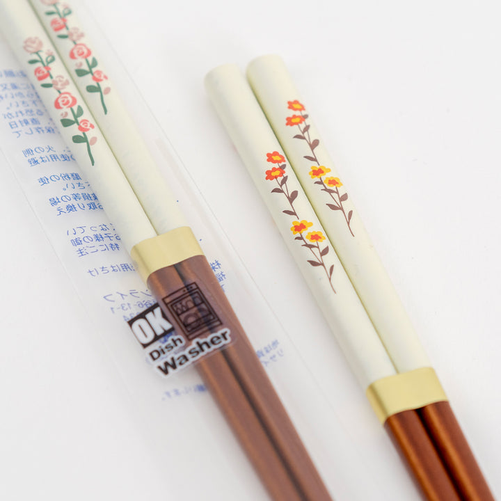 Natural Wood Botanical Flower Chopsticks