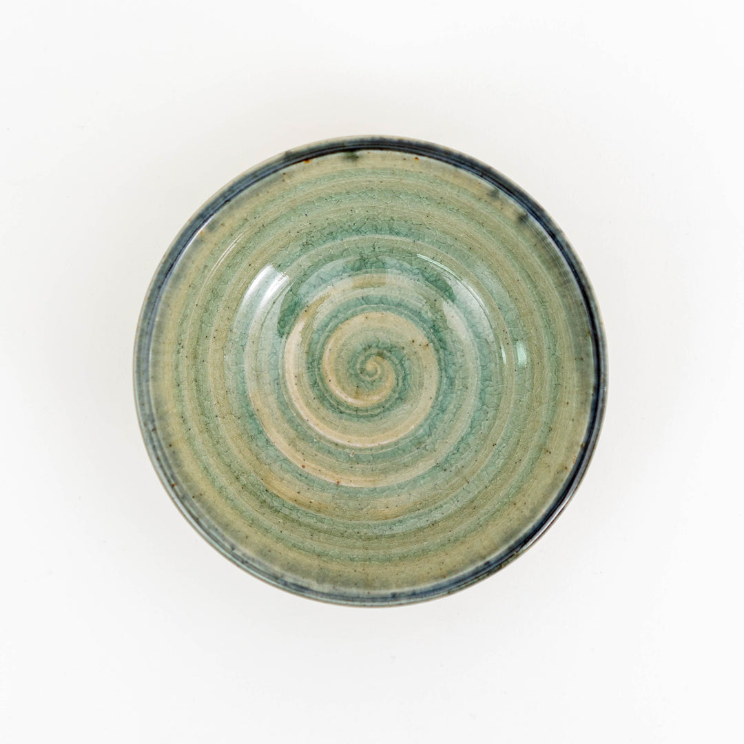 Japanese Handcrafted Crackle Glaze Green Sink Bowl