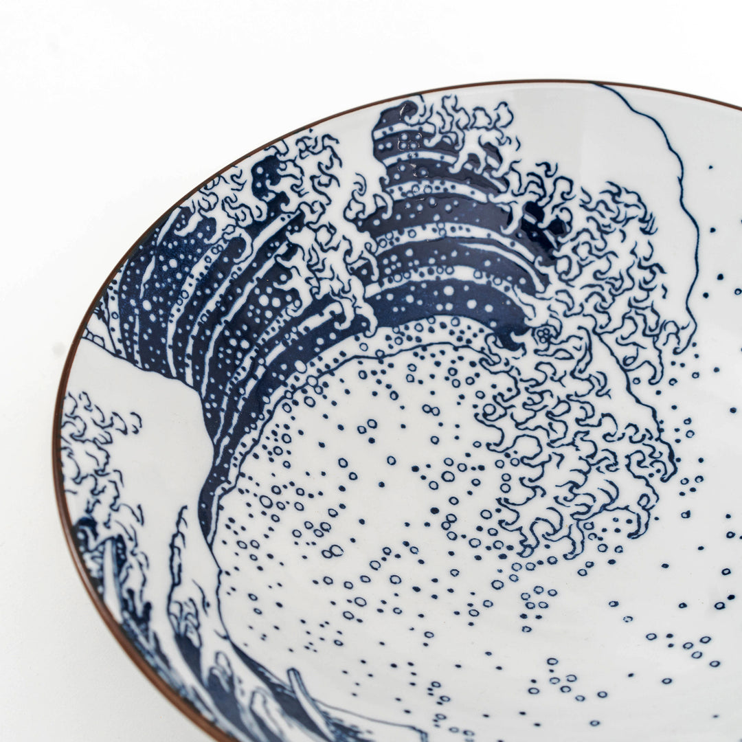 Mino Ware Hokusai Salad Bowl