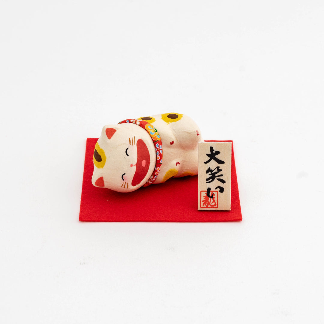 Japanese Washi Paper Big laugh Cat Ornament Buchi