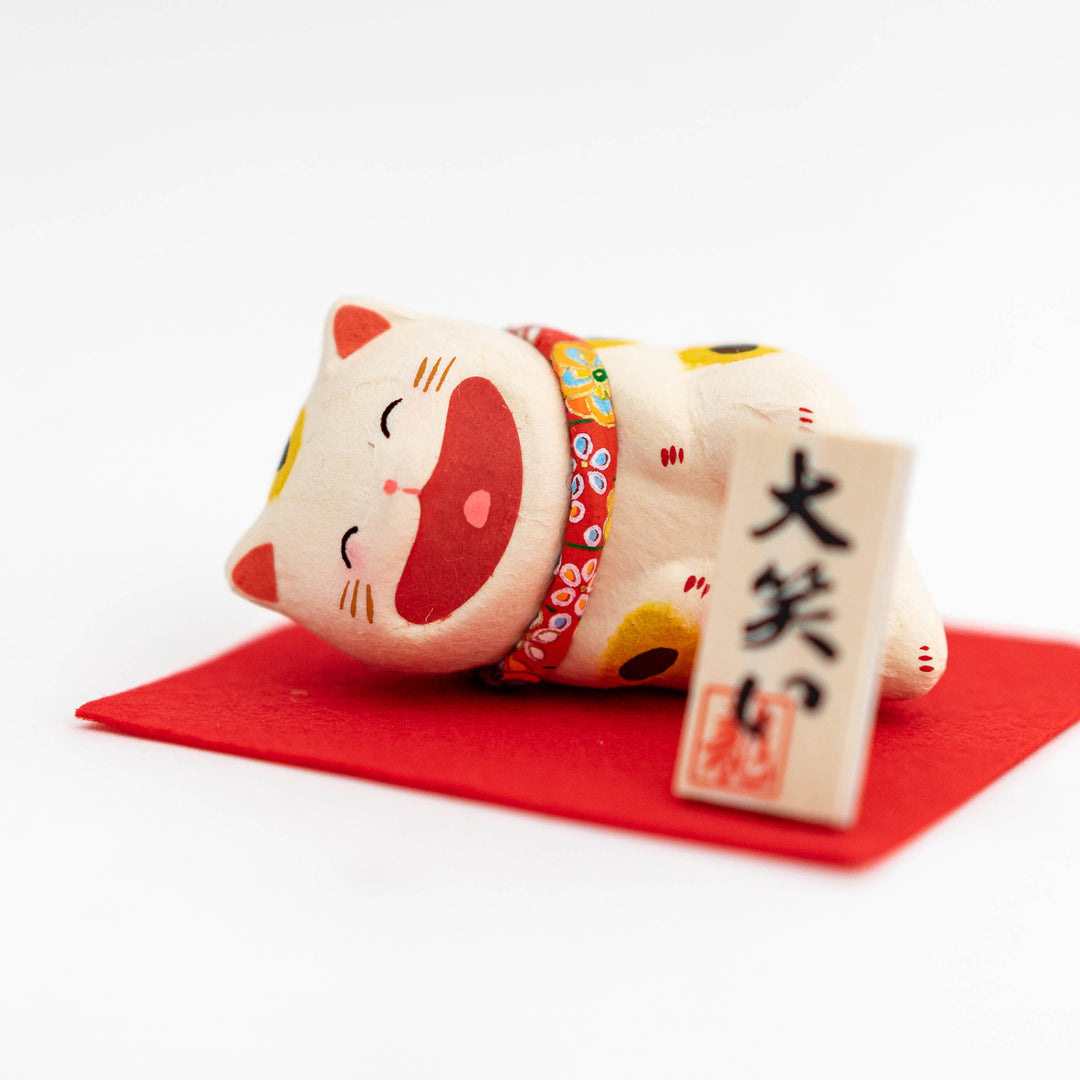 Japanese Washi Paper Big laugh Cat Ornament Buchi