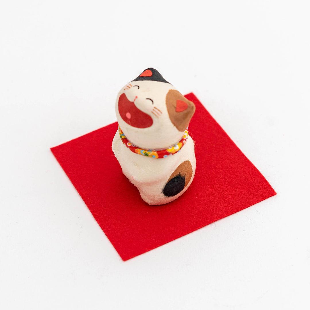 Japanese Washi Paper Big laughing Cat Ornament