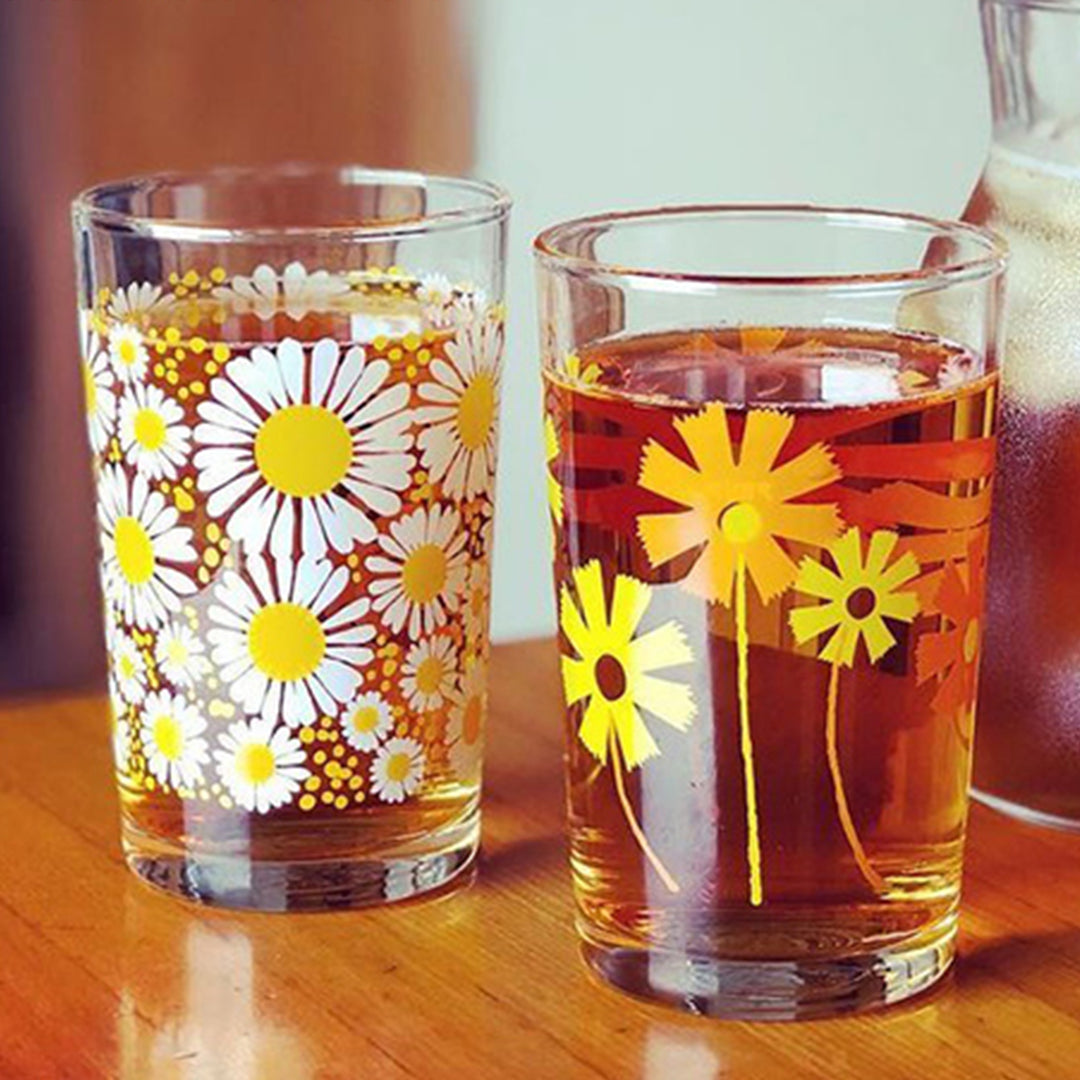 Be Kind Glass Cup 24 Oz Glass Tumbler Retro Daisy Glass 